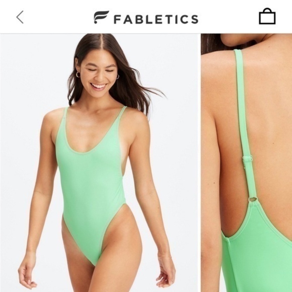 NWT‎ Fabletics NOA SEXY Low Back One-Piece Swimsuit Size L